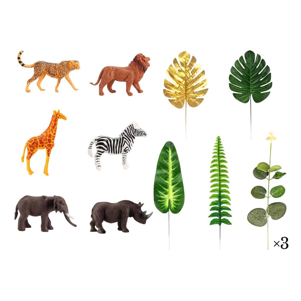 Birthday Party Decorations, Birthday Hats, Animal Patterned Cake Decorations (with Hats) Suitable For Birthday Parties, Parties