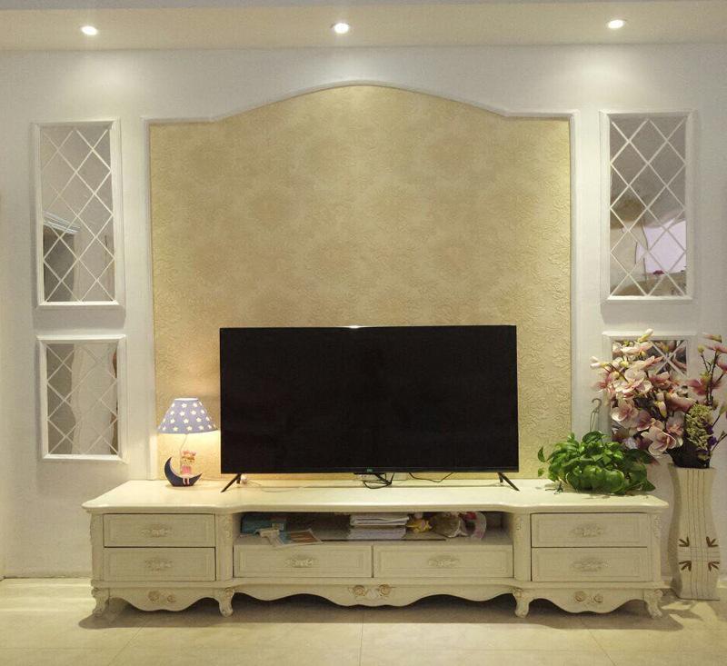 Acrylic Diamond Splicing Mirror Wall Stickers - Removable Decorative Background Wall