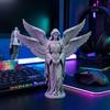 Guardian Angel Figurine 3D Printed Four-Winged Angel Statue for Home Office Bookshelf Desktop Decoration