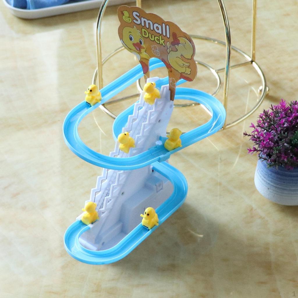 Climbing Stairs Toy Children Roller Coaster Set Educational Indoor Electric Duck