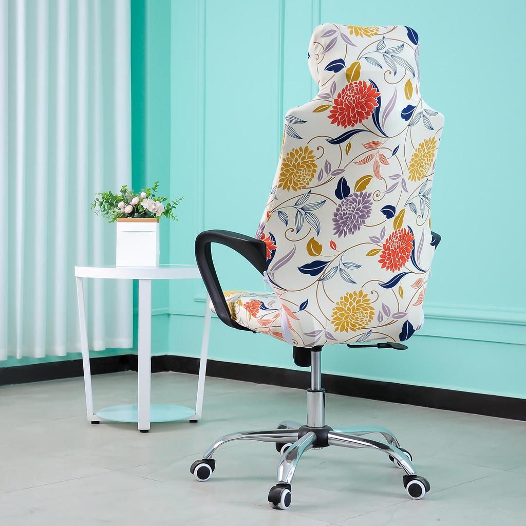 Stretchy Game Chair Cover Printed Soft Arm Rest Cover for Dinning Chair Rotating Chair