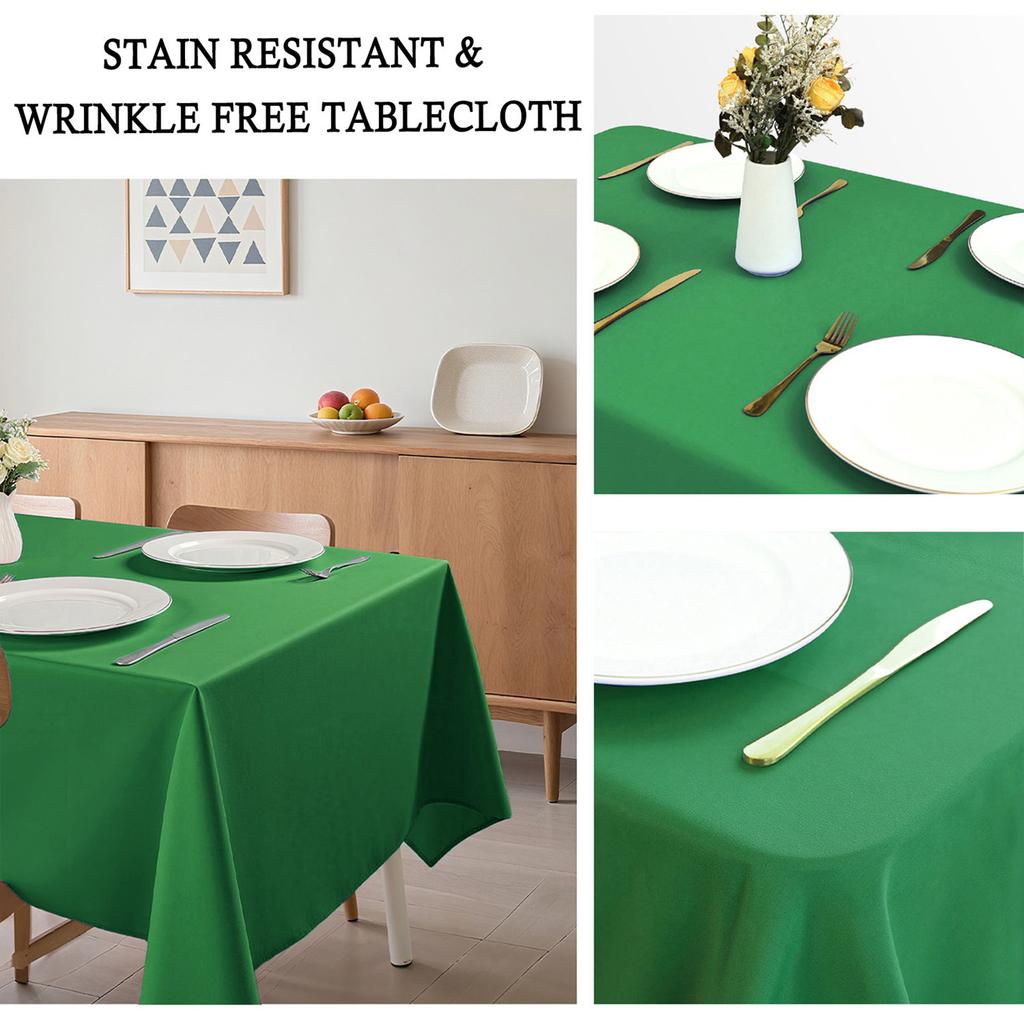 Solid Color Rectangle Tablecloth Dustproof Anti-scratch Dining Table Cover for Wedding Party Exhibition Advertising Decoration