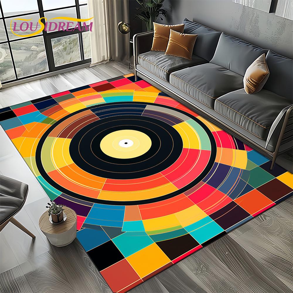 Note Music Colorful Musical Score Cartoon Dream Carpet Rug for Living Room Bedroom Home Sofa Decoration,Kid Non-slip Floor Mat