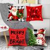 New Santa Claus/Snowman Element Pillow Print Festive Festive Warm Decorative Sofa Lumbar Cushion Pillow
