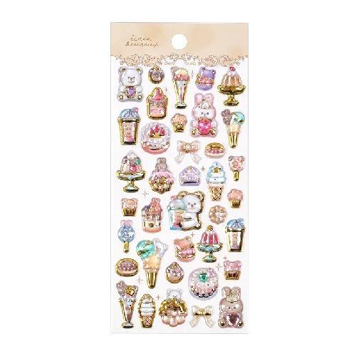 1Pc Cute Cartoon Ghost Family 3D Relief Stickers Fun Jelly Transparent Decoration for Phone Cases Children's DIY Crystal Sticker