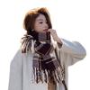 Atmosphere Maillard Plaid Scarf Women's Winter Autumn and Winter New Versatile Warm Scarf Student