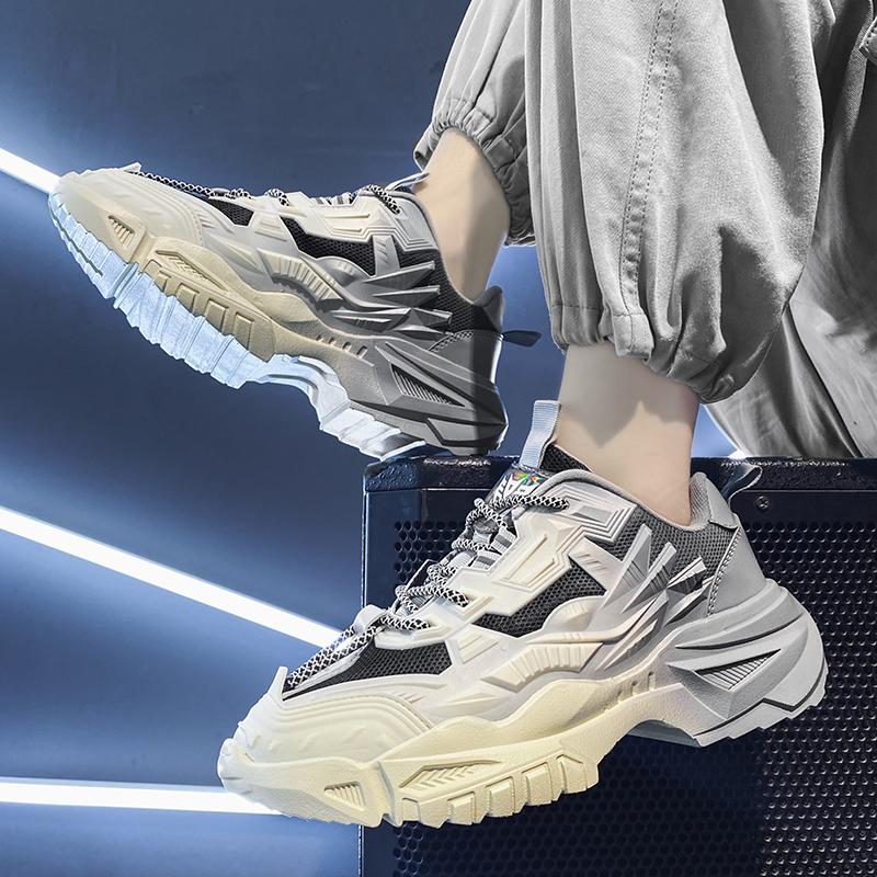 Punk Men Casual Shoes New Sneakers Male 2024 Chunky Walking Sport Shoes Trend Running Basketball Sneakers Outdoor Comfortable