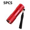 1/2/5Pcs Professional Purple Light Anti-Skid 395Nm Backlight Portable Ultraviolet Torch Gadgets 9Led Mini Flashlight With Rope