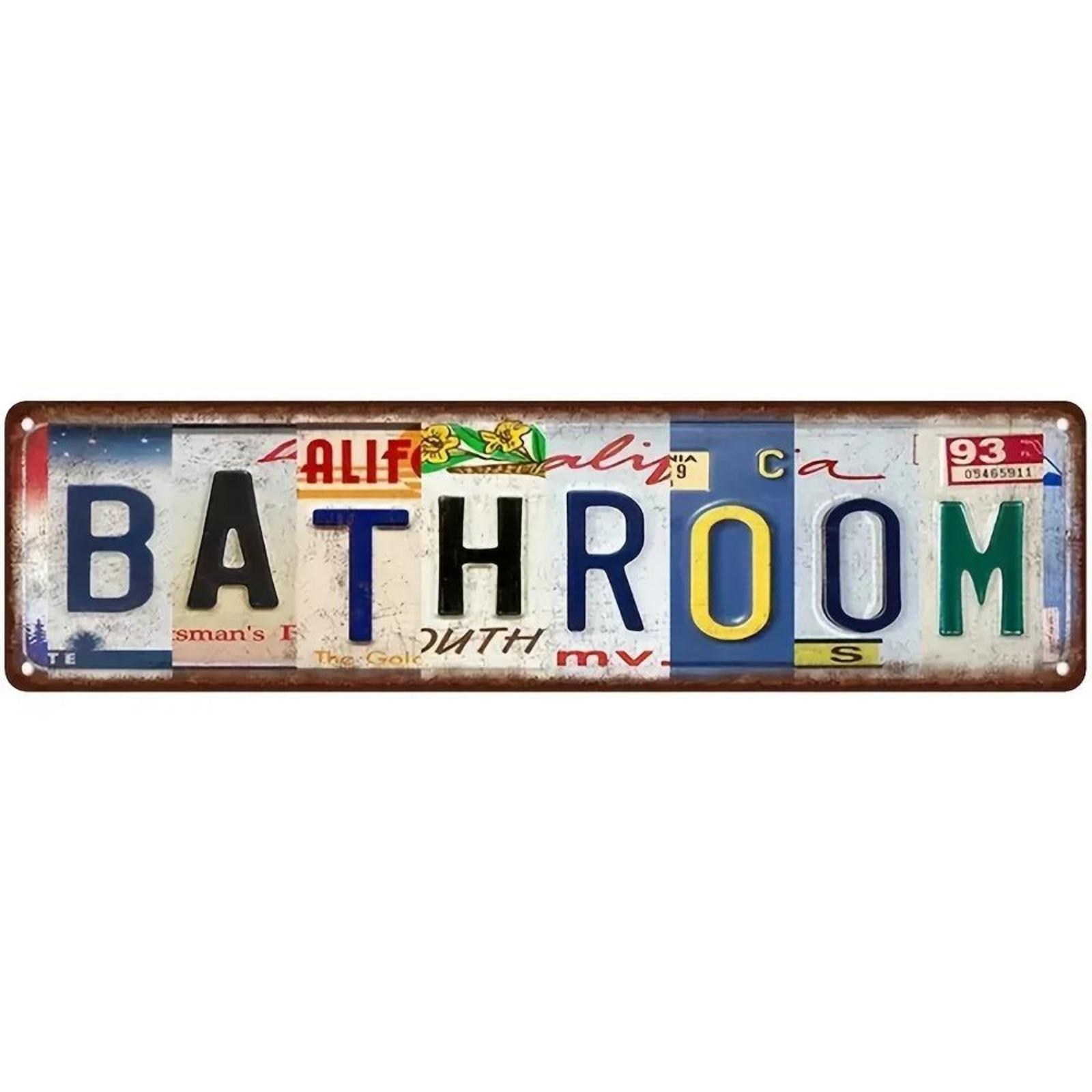 

Винтажный металлический знак ВЫХОД ИЗ ВАННОЙ 420 ГАРАЖ Металлический знак для кухни, дома, мужской пещеры, сада, курятника, бара, кафе, клуба, настенного декора 40x30cm зелёный