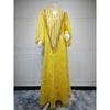 Middle East Evening dress Arab Dubai Dress Robe Mesh Embroidery Sequins Women clothes Tassel Dress Dress