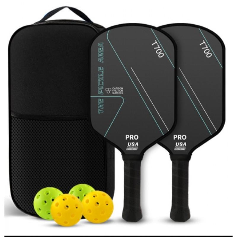 T700 Carbon Fiber Pickleball Paddle 16mm Thin Grip Offensive Performance Racket Competitive Play