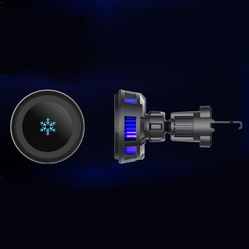 15W Fast Charging Phone Mount Support Rack Holder with Semiconductor Cooling System and Colorful Lighting for Smartphone