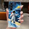 Casing For Itel City 100 / Itel C671L Phone Case Clear Soft TPU Silicone Back Cover Aesthetic Fashion Cute Cat Astronaut Cases
