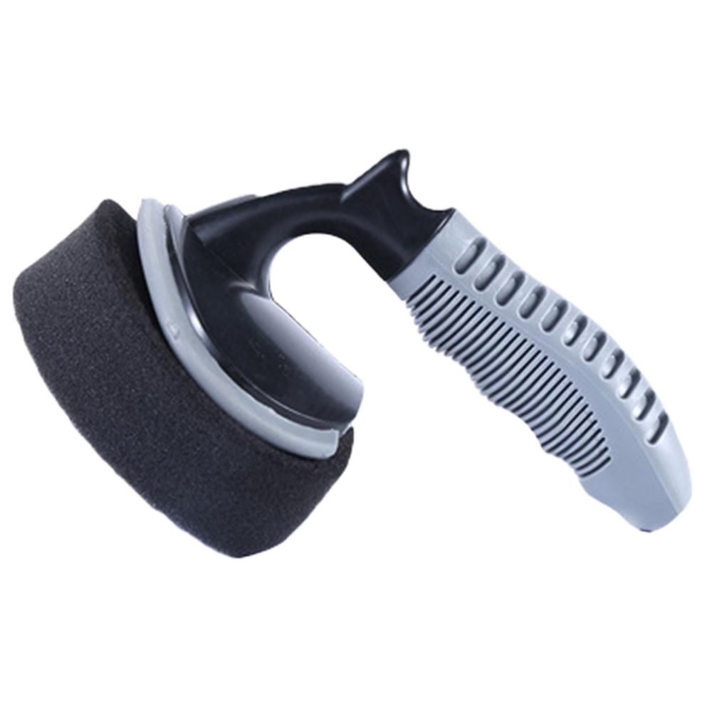 

Кисть для детализации автомобиля Мягкая Портативная Щетка для шин автомобиля с крышкой-пломбой, Кисть для детализации высокой плотности для полировки блеска шин, Аппликатор для воска чёрный