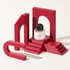 Chinese Red Geometric Photography Props: New Year Theme Still Life Display Stand