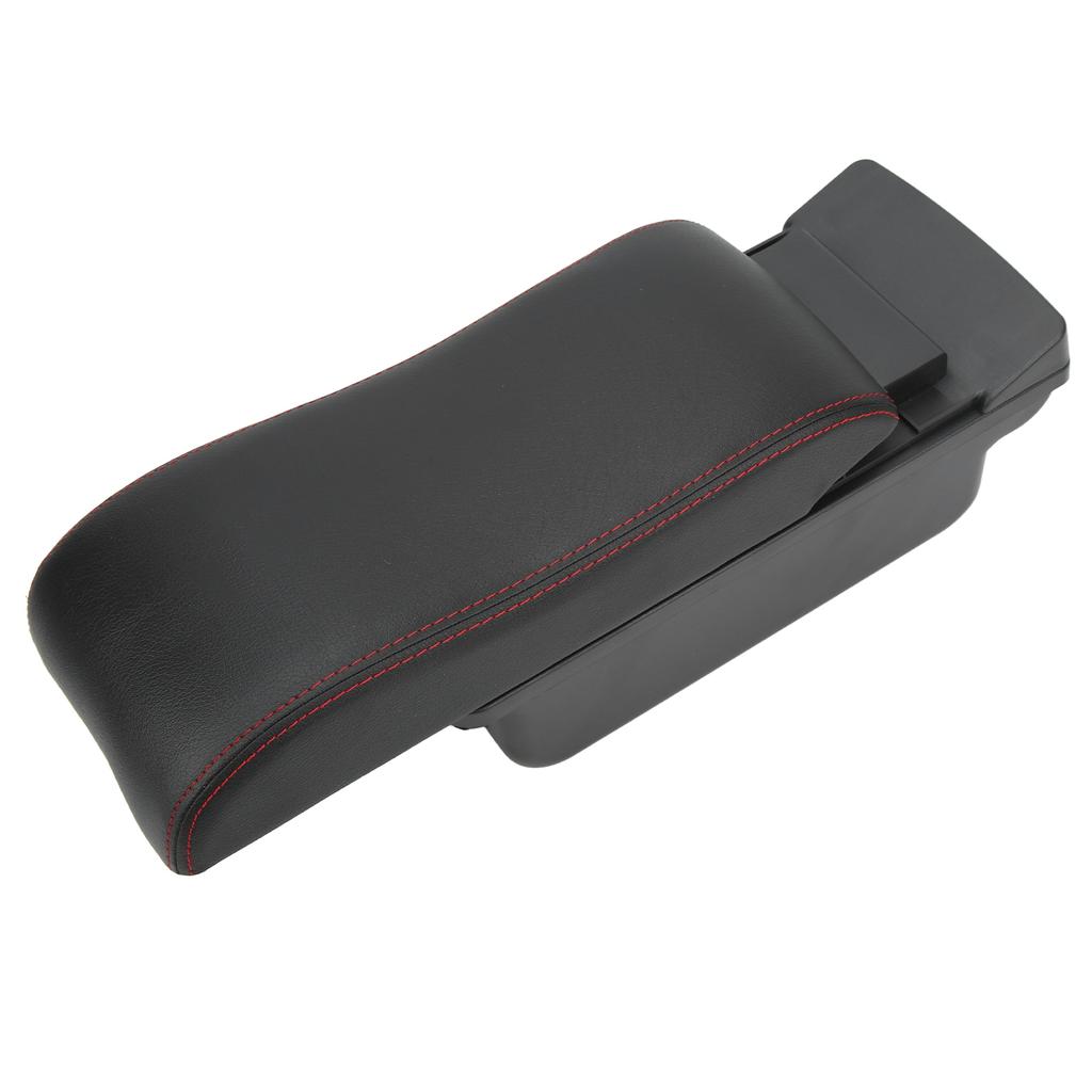Car Console Armrest Box Large Capacity Smooth Touch Black Surface Red Line Replacement For Suzuki Swift 2005‑2021