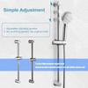 Wall Mounted Sliding Shower Poles Handheld Sprayer Bracket Included Adjustable Height Steel Easy Installs for Flexible Use
