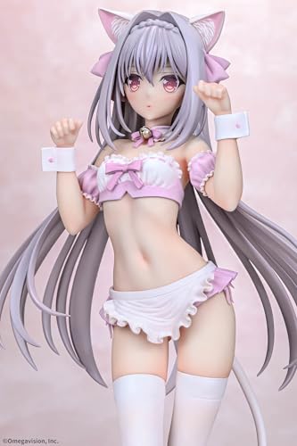 Q-six Tsuki Ni Yorisou Otome No Sahou Sakurakoji Luna Cat Ear Maid Sakura Color Ver. 1/6 Scale PVC Painted Complete Figure