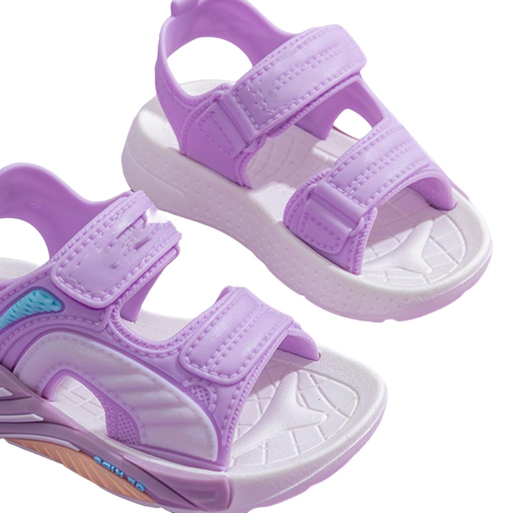 Kids Non Slip Soft Sole Adjustable Hook and Loop Beach Sandals Breathable Lightweight Outdoor Summer Shoes for Boys and Girls