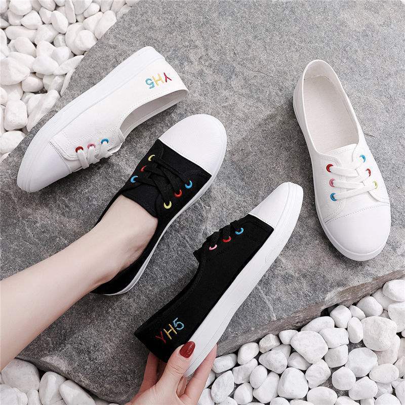 Cloth Shoes One Pedal Lazy Thin Flat-soled Little White Canvas Shoes Spring Shoes
