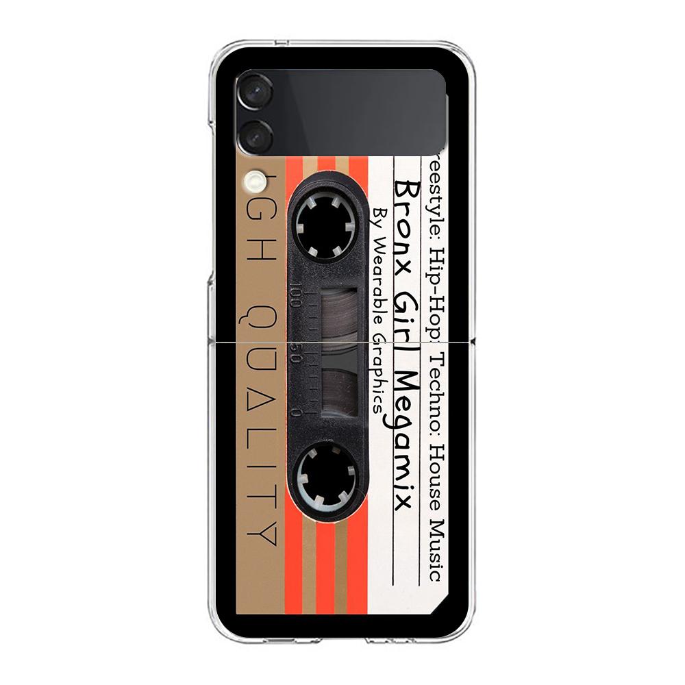 Kaseton Retro Twarde Etui PC Na Telefon Samsung Galaxy Z Flip 5 4 3 Przezroczyste Etui Na Galaxy Z Flip6 Wstrząsoodporna Torba