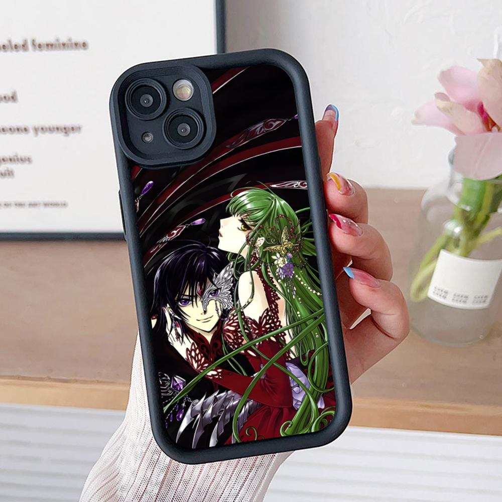 Anime Lelouch Phone Case for iPhone 17 16 15 14 13 12 11 Air Pro Max Plus Black Soft TPU Shockproof Cover