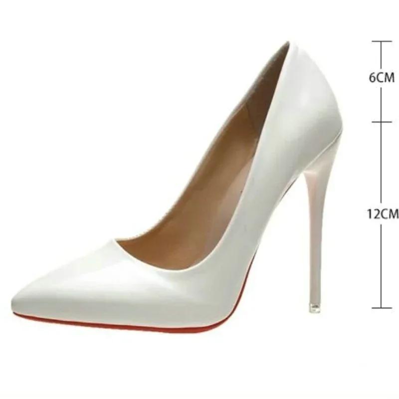 Dámské boty červené vysoké podpatky sexy špičatá špička 12cm lodičky svatební boty tělové barvy černé červené gumové podpatky vysoké podpatky