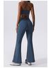 Cross-Border Sexy Deep V Yoga Top & High Waist Flare Pants Set for Women