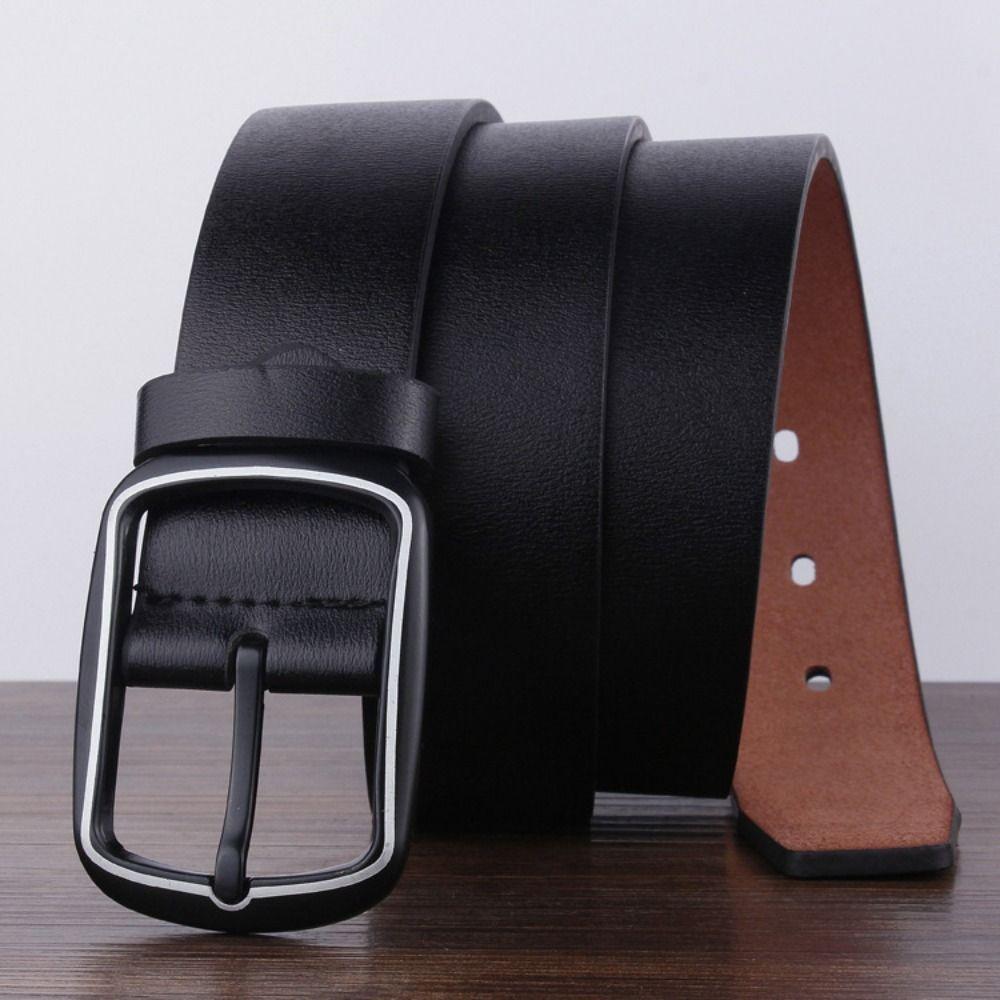Adjustable Men Belt Durable Trousers Belt Classic Style Pin Buckle Belt  Male