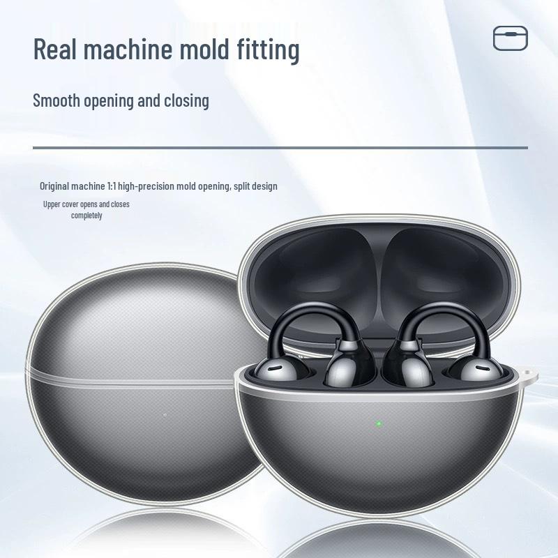 Huawei FreeClip Protective Earbuds Case: Transparent, Full Coverage, Anti-Drop, Soft Shell