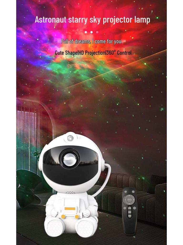 Starry Sky Astronaut Projector Lamp - Night Light & Laser Desk Lamp