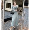 Elegant Fashion Autumn Winter Women Floral Sweater Dress Red Beige Grey Brown Knitting Ruffles Dress Flare Sleeve Feminine Warm Dress