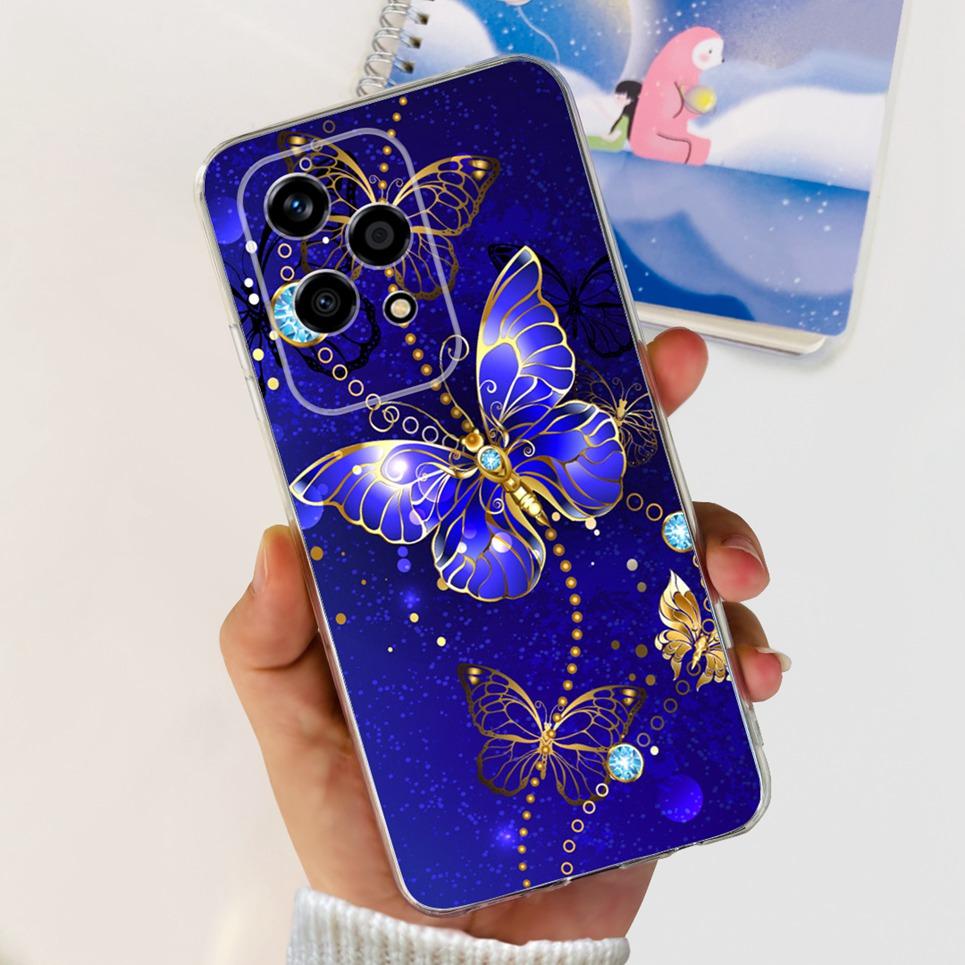 Flower Butterfly Women Fashion Back Cover For Huawei Honor 200 Lite Honor 200 Pro Phone Funda Transparent Soft TPU Honor200 Etui