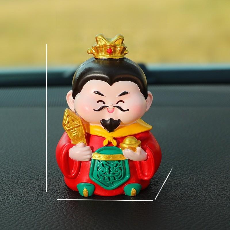 Traditionelle Fünf Gott des Reichtums Auto Dekoration Harz Kleine Figur Haus Büro Ornament