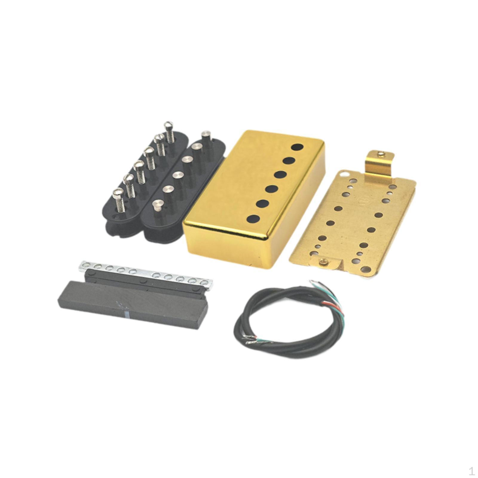 

Наборы звукоснимателей для гитары своими руками Двойная катушка Легкие музыкальные инструменты Принадлежности Аксессуары Замена Gold Bridge