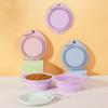 Pet Folding Silicone Bowl Dog Bowls Portable Food Container Pet Travel Bowl Portable Puppy Food Container Feeder