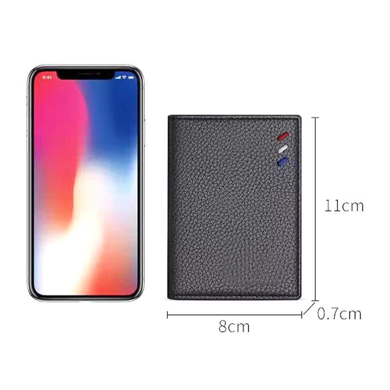 Genuine Leather Mini Card Holder Fashionable and Ultrathin Men's Card Bag, Personalized and Trendy Card Clip