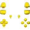 eXtremeRate Replacement D-pad R1 L1 R2 L2 Triggers Share Options Face Buttons, Chrome Gold Full Set Buttons Compatible with ps5 Controller BDM-030
