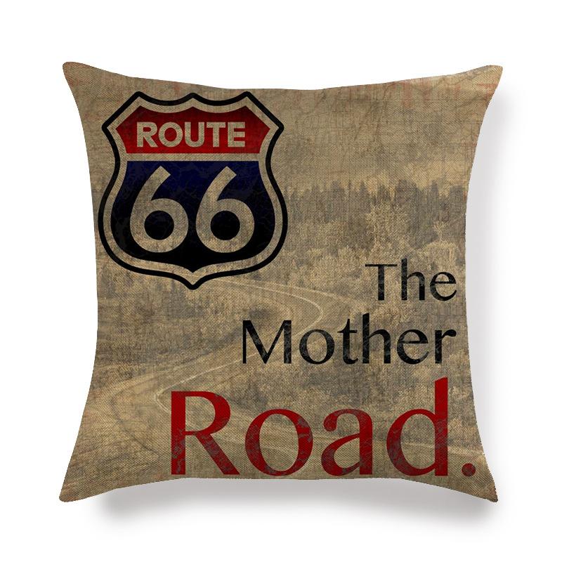 Retro Emblem Letter Pattern Digital Printing Short Plush Pillow Covers For Car Sofa Office Cushion Cover Home Goods 60X60Cm