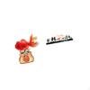 Fortune Koi Deer Sculpture Feng Shui Wall Hanging for Entryway Office Home Garden Porch Holiday Gift