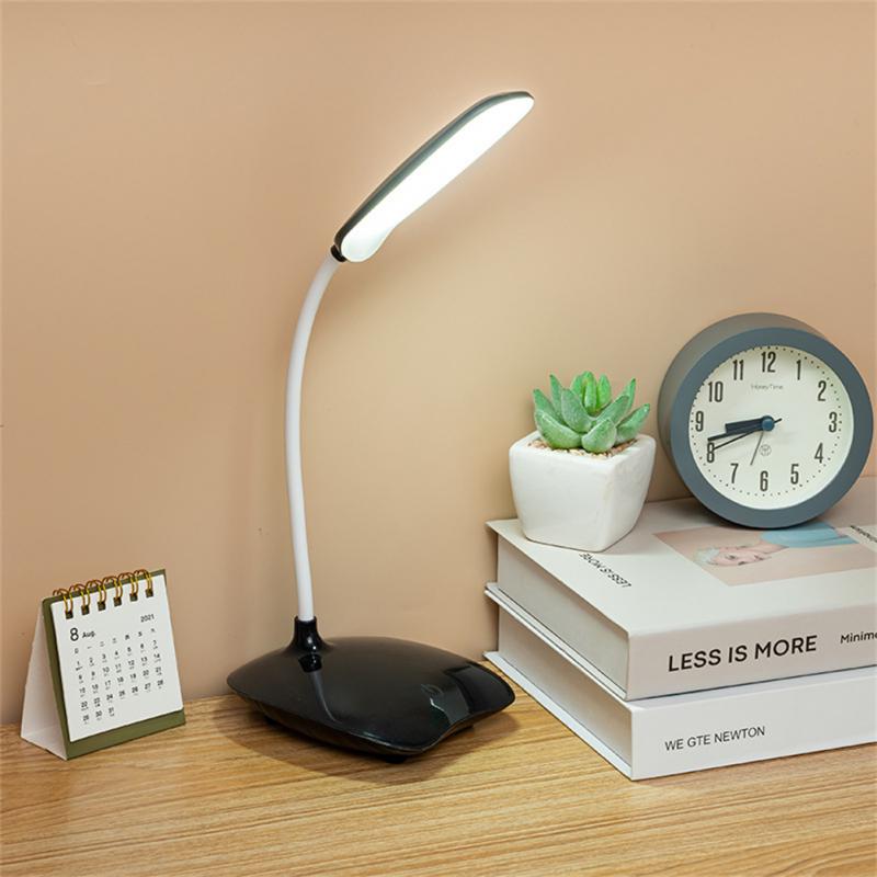 Led Bedroom Bedside Lamp 3 Color Desk Lamps Eye Protection Table Night Light Portable Stepless Dimmable Touch Usb Dimming Lights