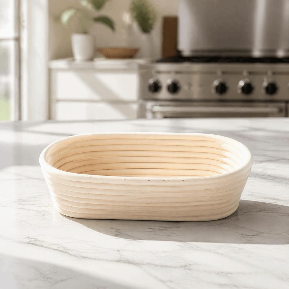 Rattan Woven Banneton Basket Oval Shape Bread Baking Tool Durable Dough Rising Bowl Bread Dough