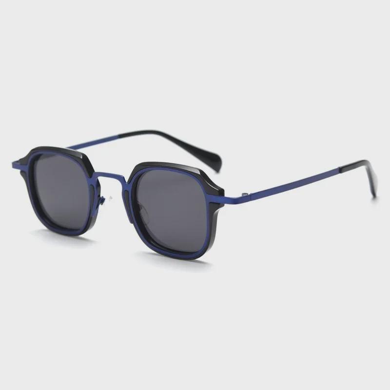Handmade Retro Polarized Square Sunglasses - Trendy Unisex Punk Style