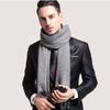 Women Elegant Windproof Shawl Winter Lengthened Thickened Imitation Cashmere Solid Color Scarf