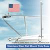 Flag Pole Holder For RV 304 Stainless Steel Banner Pole Mount Yacht Flag Holder Boat Accessories For Marines Yacht RV Pontoon