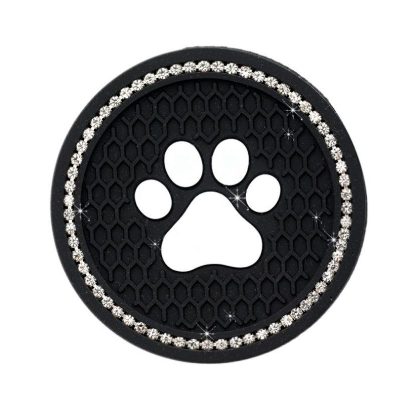 

1 пара автомобильных подставок с ромбовидными шипами, нескользящая теплоизоляционная автомобильная универсальная вода с узором медвежьей лапы White diamonds on black