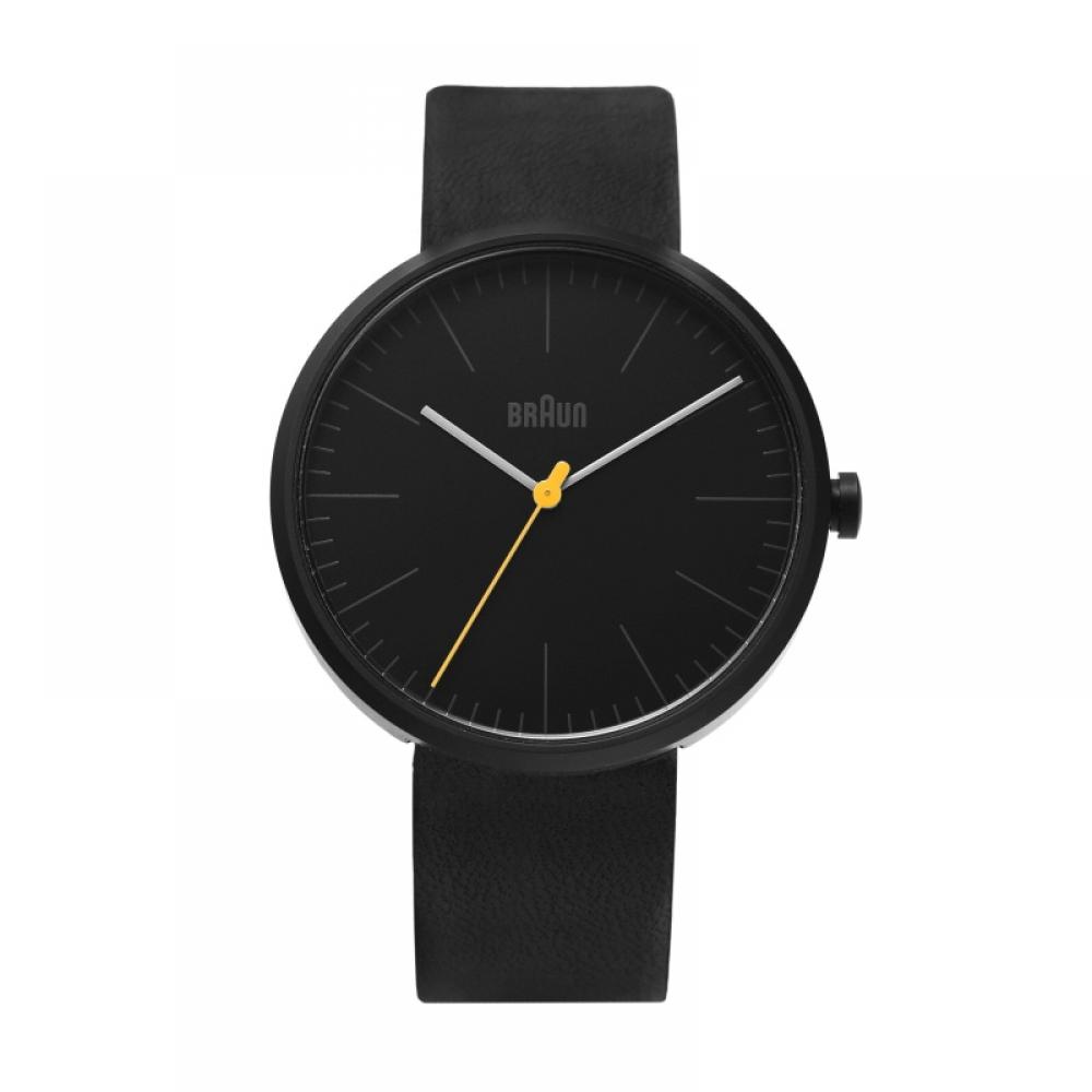 Braun BN0172BKBKG Klassische Public Lederuhr