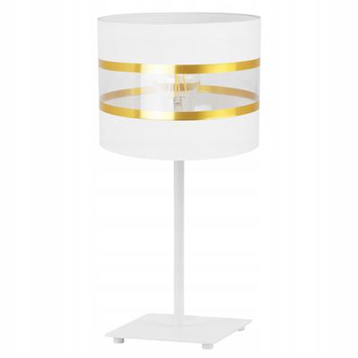 Nachttischlampe, eleganter goldener Lampenschirm, 20 cm