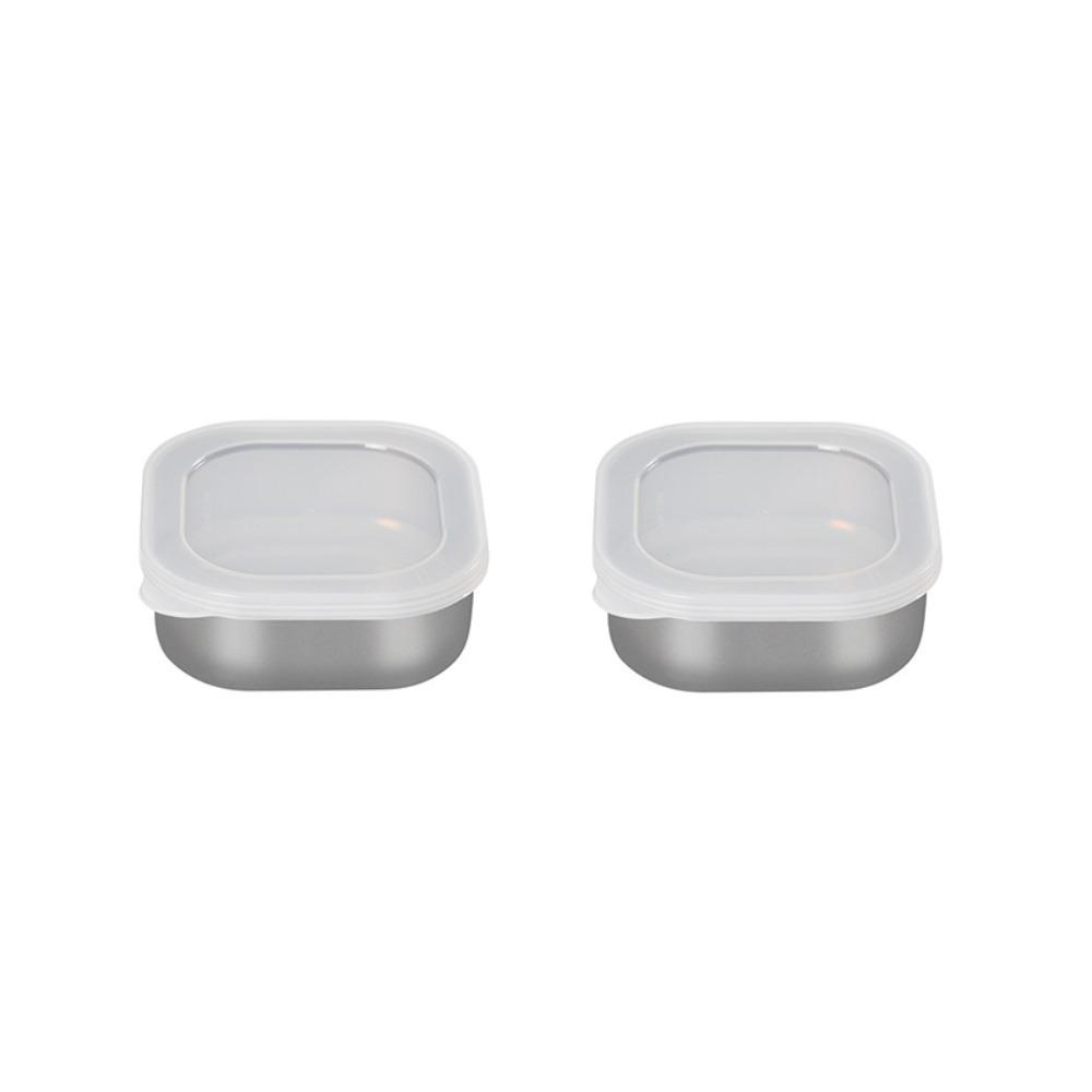 2PCS Leakproof Food Storage Container With Lids Lunch Box Multifunctional Food Storage Case Camping Square