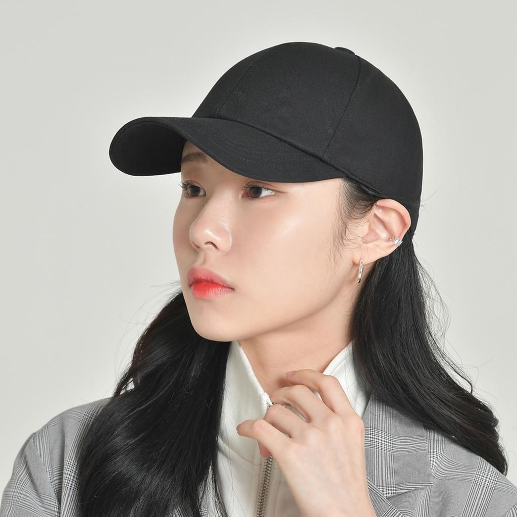 Seunaus 1484-Black Plain Baseball Cap